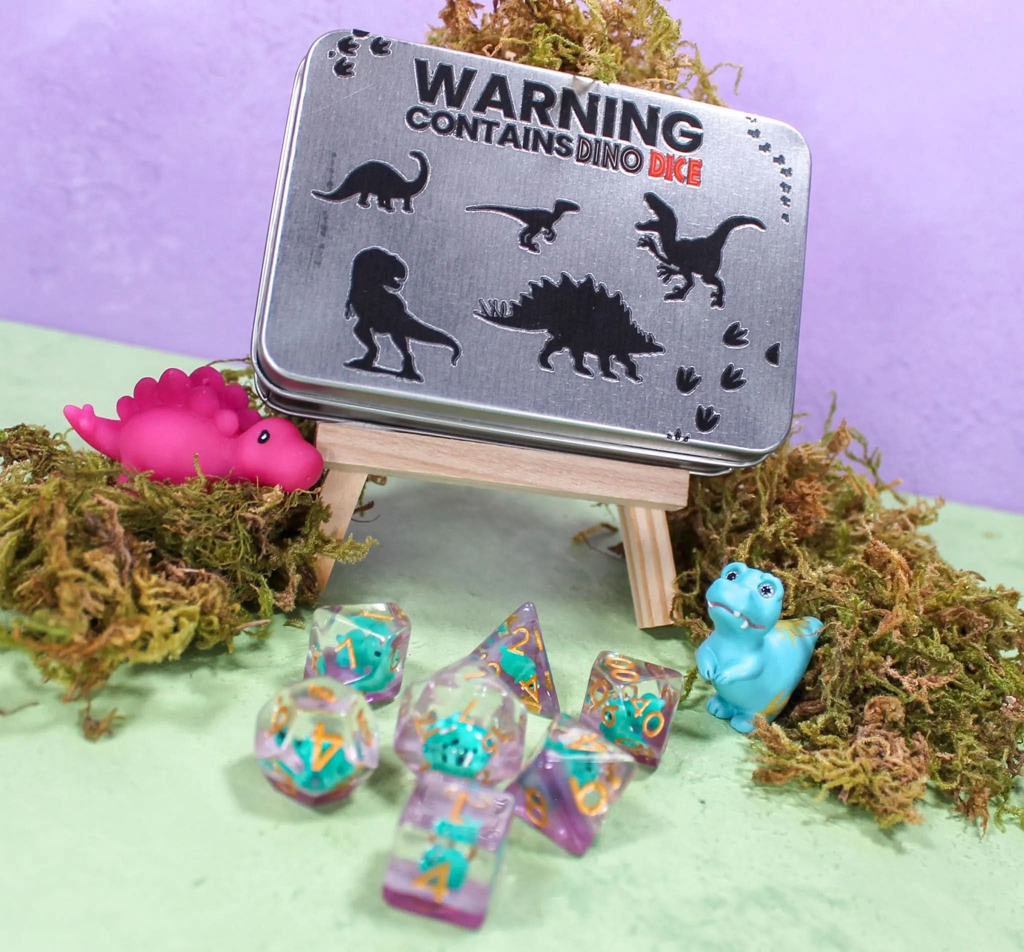 Dinosaur Dice | Mystery Dinosaur Dice | Dungeons and Dinosaurs | RPG Dice | Mystery Dice | Gift | DM Gift | RPG Gift - MysteryDiceGoblins
