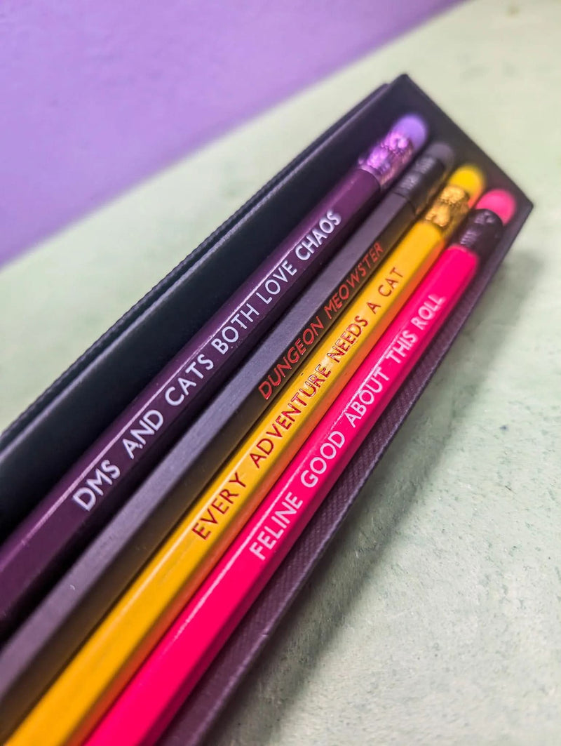 Cat Pencils | Dungeon meowster | Perfect for Cats and Catacombs