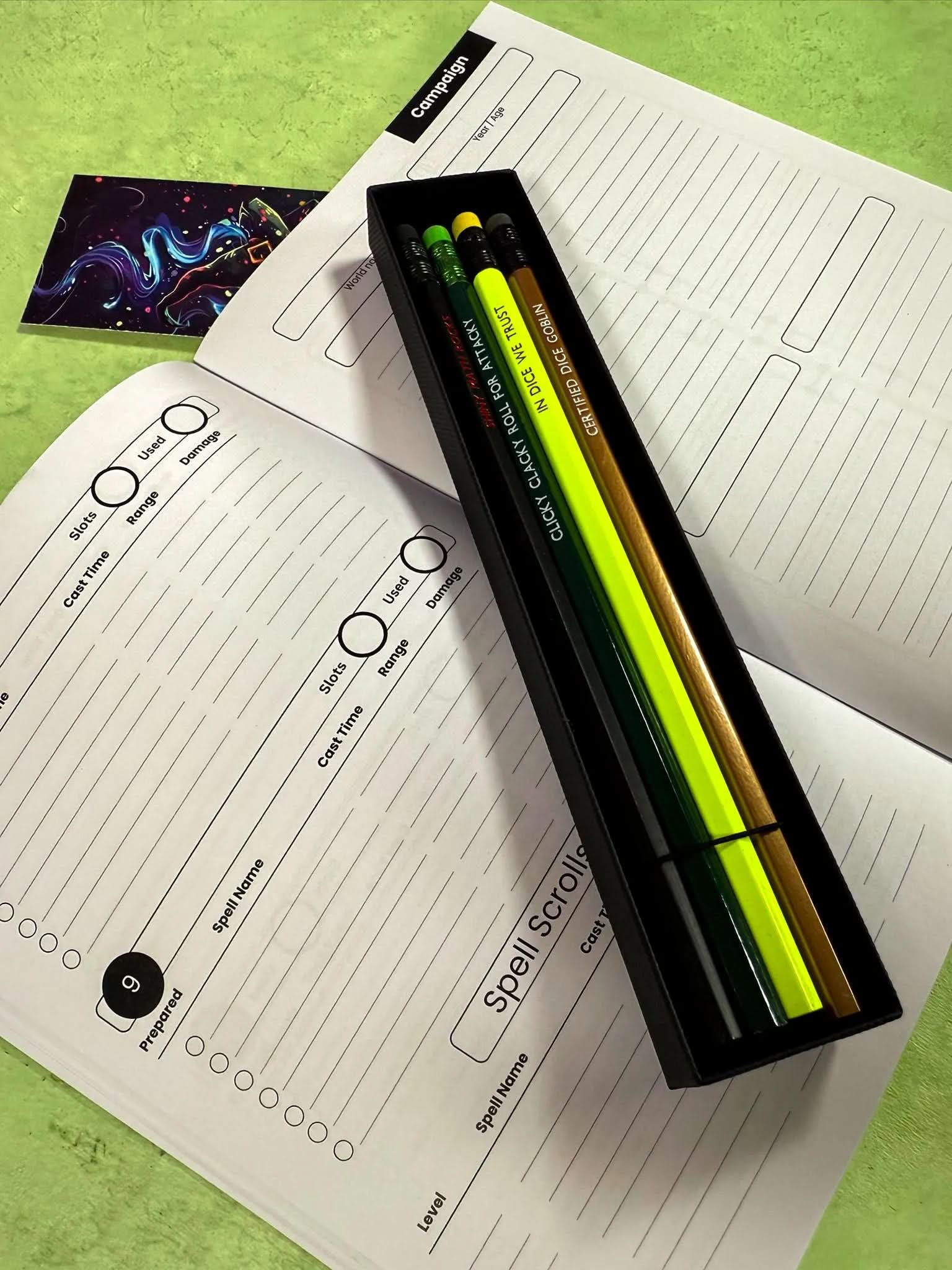 TTRPG Campaign Pack | TTRPG Starter Kit | RPG Campaign Pack | TTRPG Notebook | 5E Notebook | TTRPG Pencils | TTRPG Gift | RPG Notebook | Mystery Dice - MysteryDiceGoblins