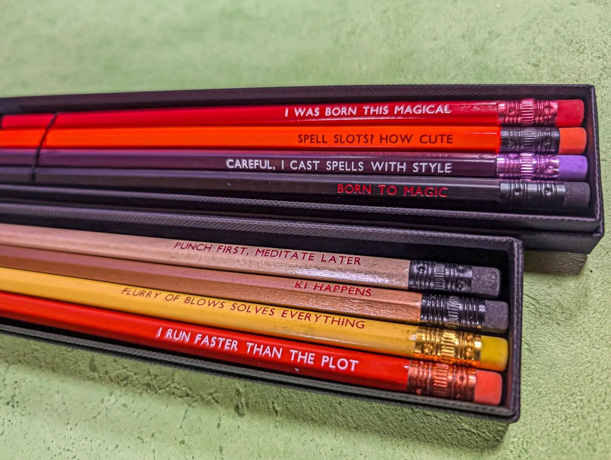 TTRPG Class Pencils | Pencils | Class Specific TTRPG Accessories | TTRPG Gifts | RPG Gifts | TTRPG Character - MysteryDiceGoblins