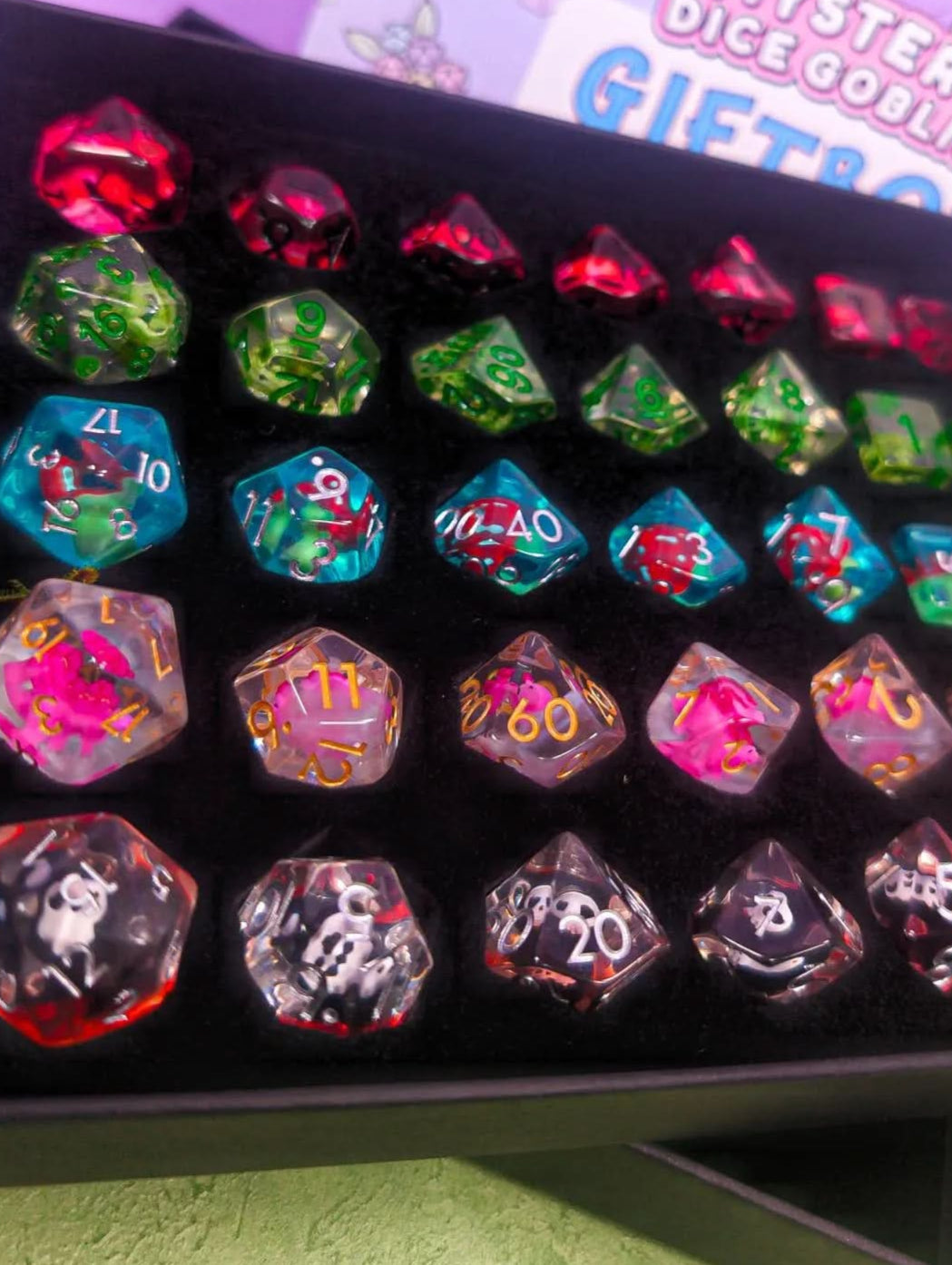 Mystery Dice Box and rolling Tray| Mystery Dice sets | TTRPG Dice Sets | TTRPG Gift Box | Rolling Tray | Dice Display | RPG Gifts | Dice Tray - MysteryDiceGoblins