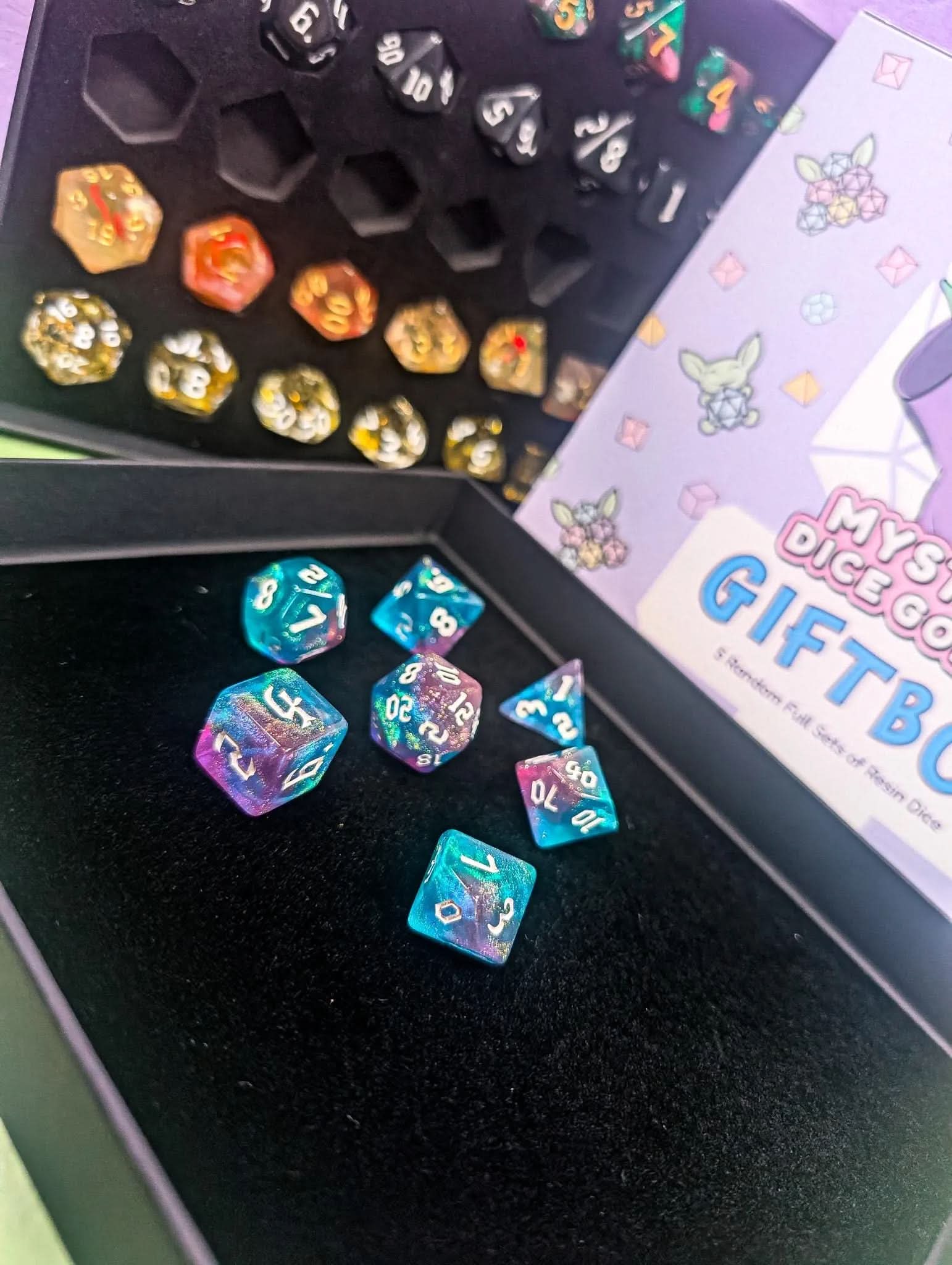 Mystery Dice Box and rolling Tray| Mystery Dice sets | TTRPG Dice Sets | TTRPG Gift Box | Rolling Tray | Dice Display | RPG Gifts | Dice Tray - MysteryDiceGoblins