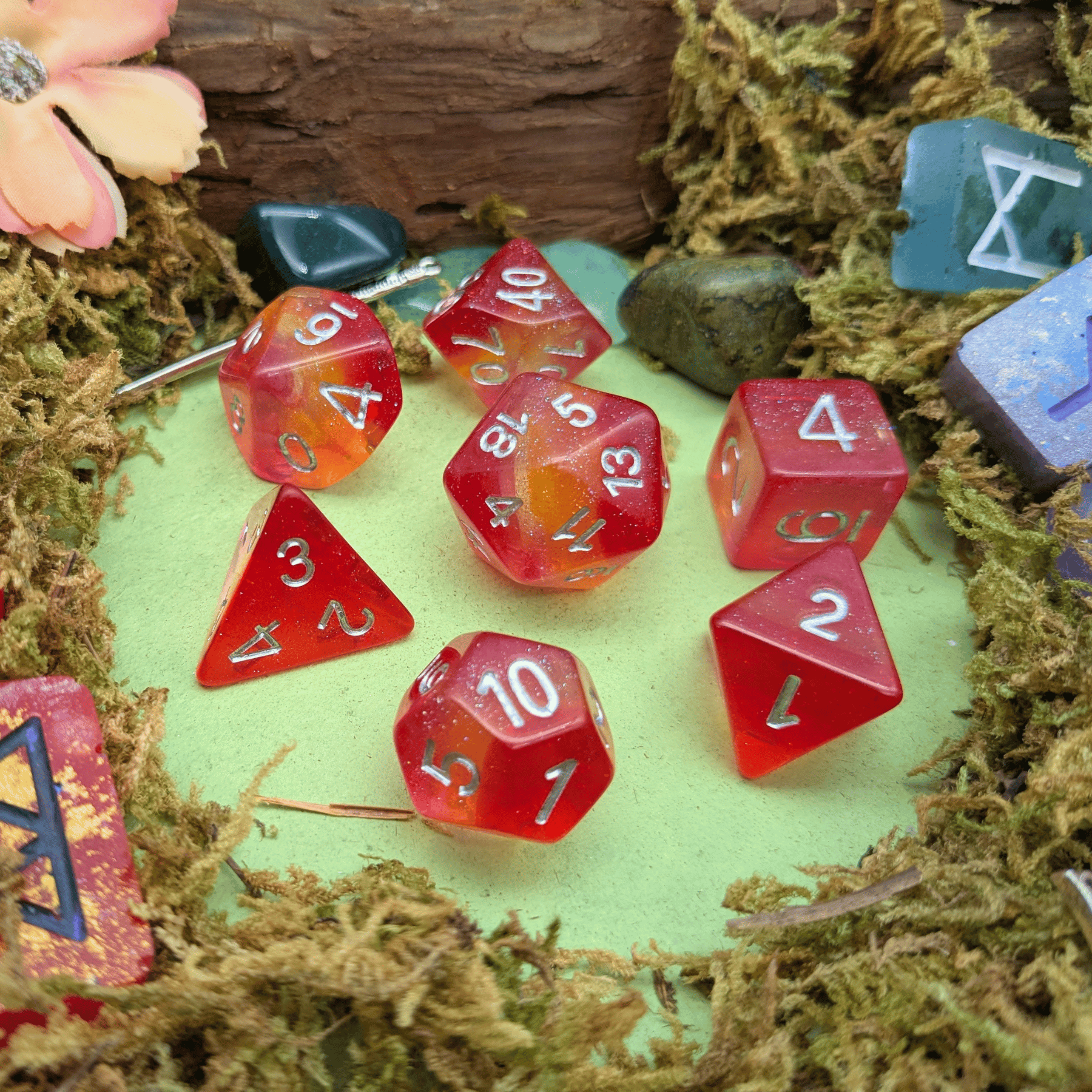 Lesbian Pride Flag Dice Seet