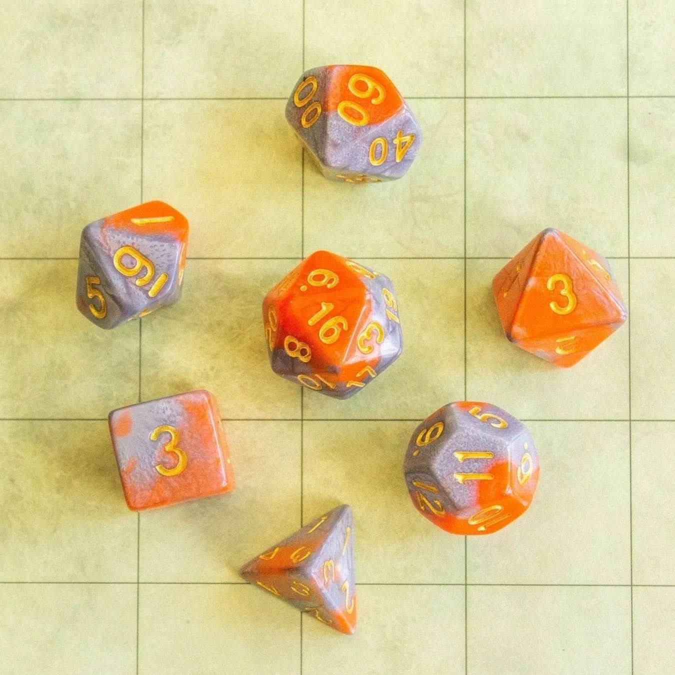 Bad Apple Red Dice TTRPG from above- Mystery Dice Goblin