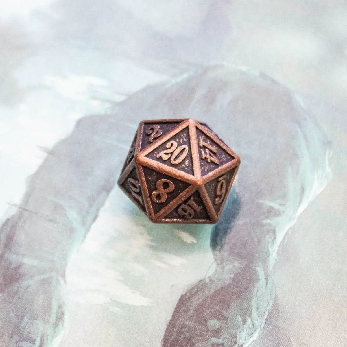 Black and Copper Metal Dice Set - Mystery Dice Goblin
