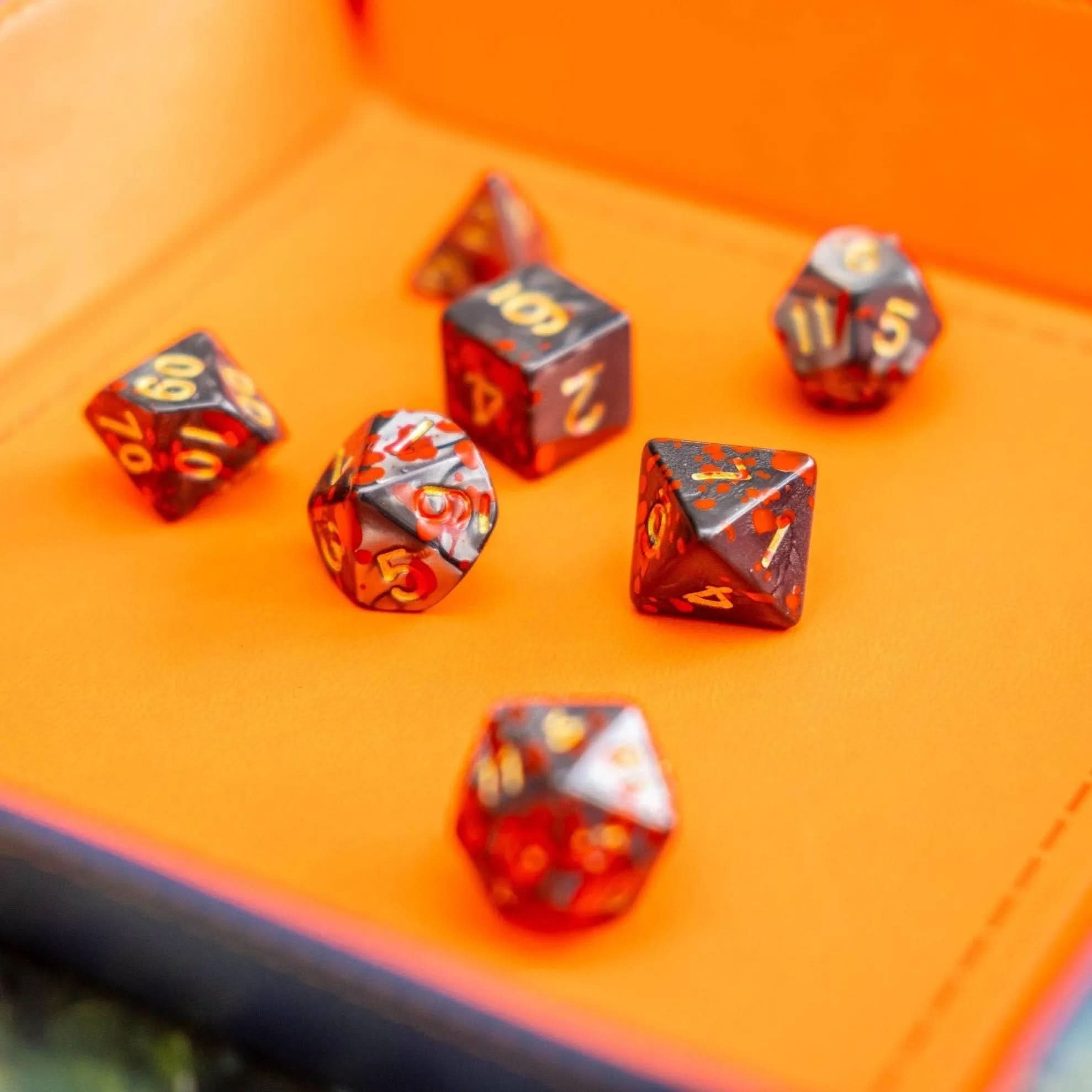 Black Slaughter TTRPG Dice Set - Mystery Dice Goblin