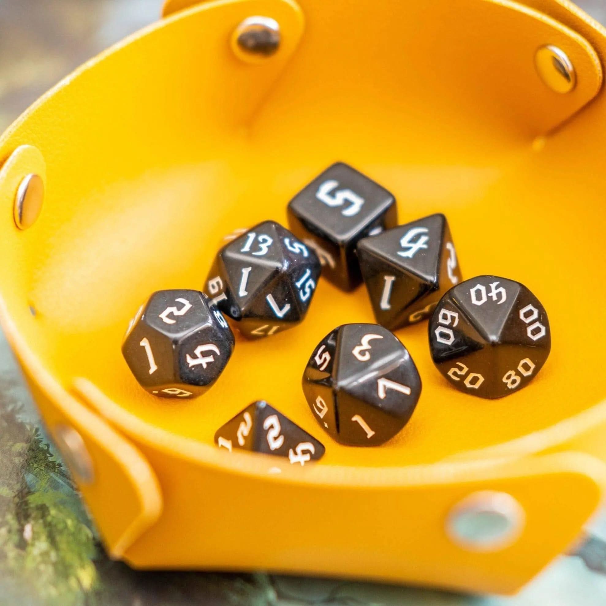 Black Witch Dice TTRPG Dice Set - Mystery Dice Goblin