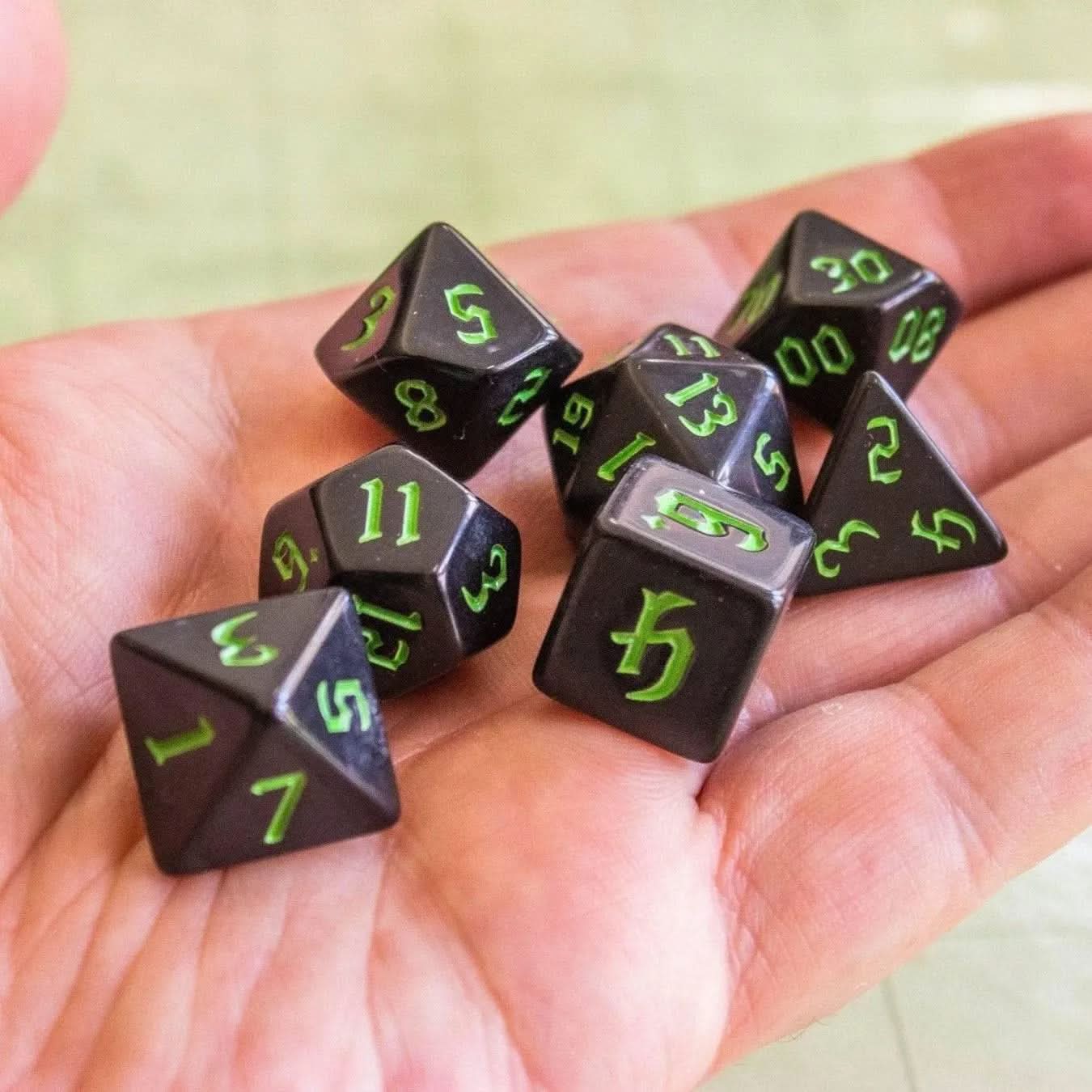 Green Witch Dice Set