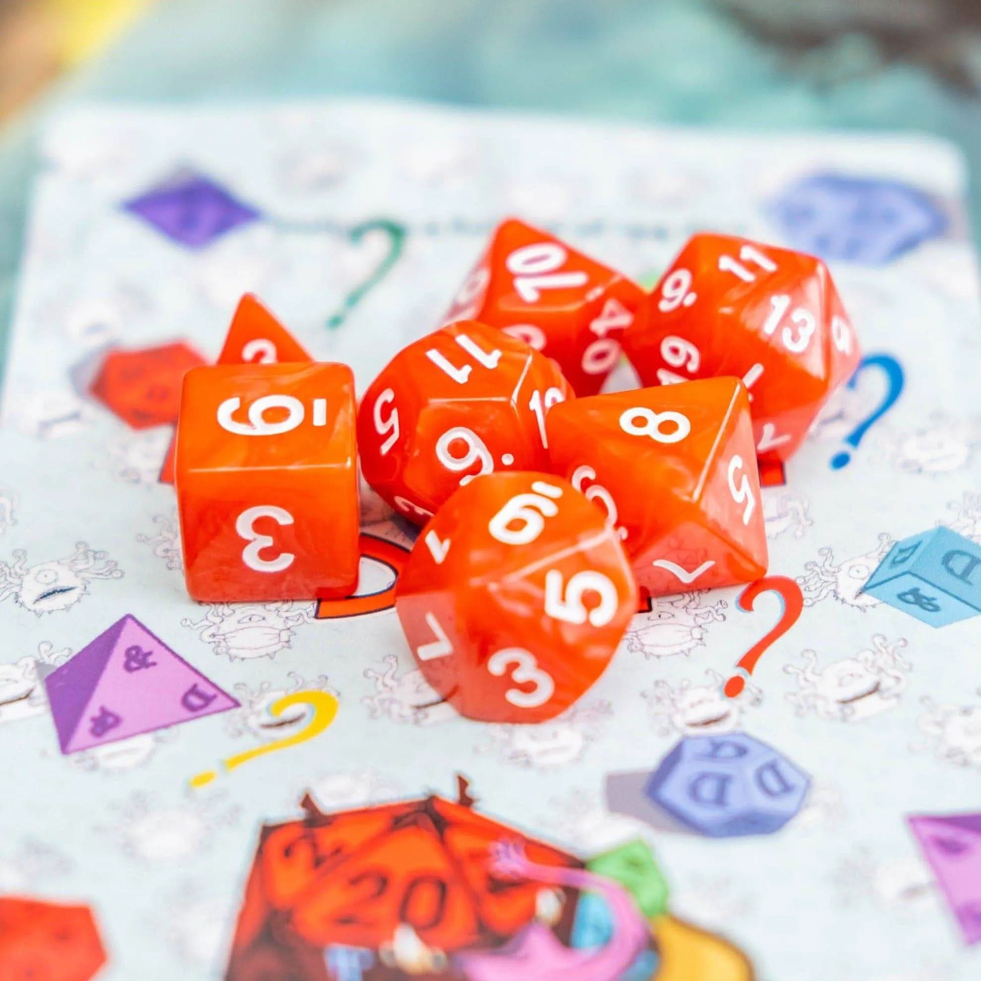 Blood Red Dice TTRPG Dice Set - Mystery Dice Goblin