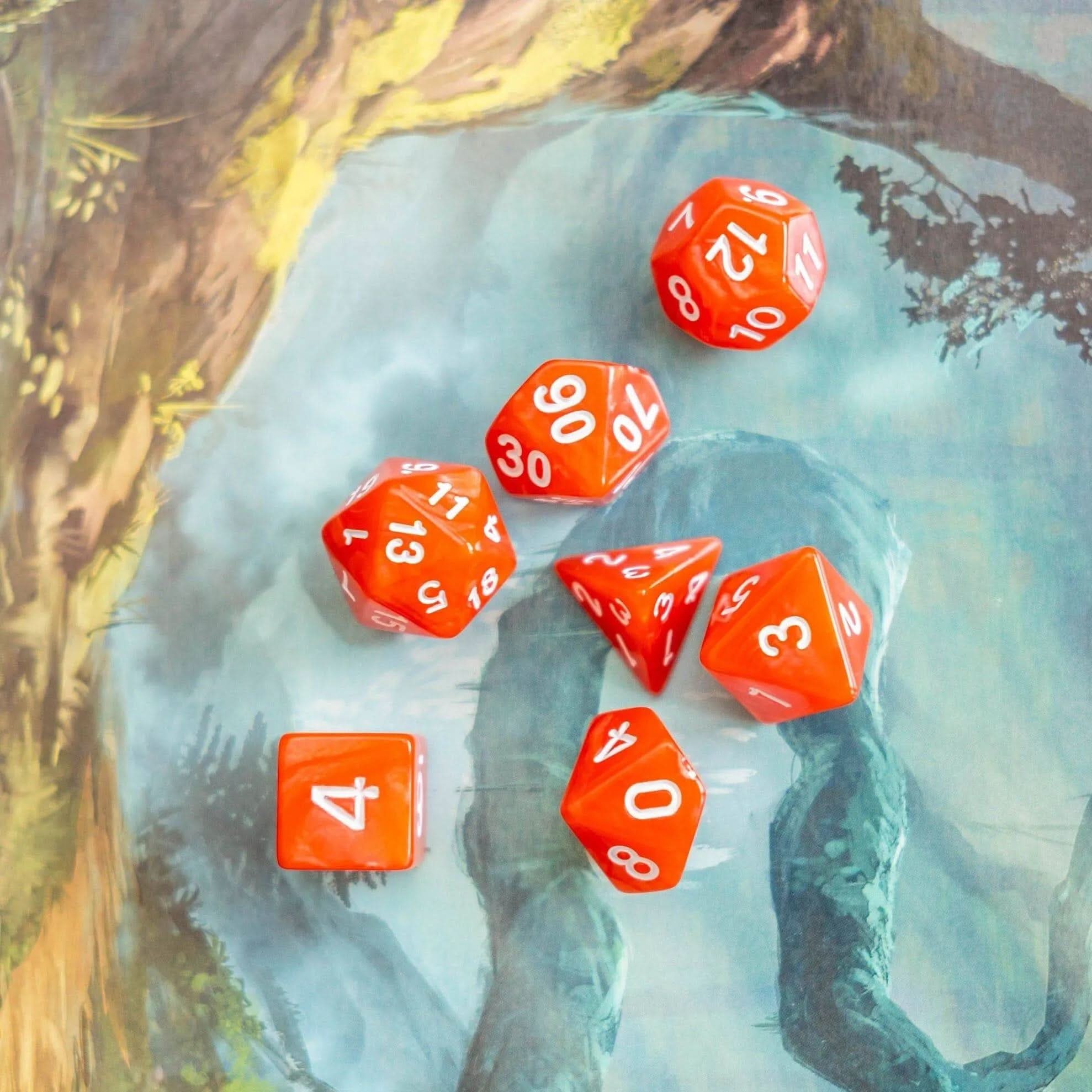 Blood Red Dice TTRPG Dice Set - Mystery Dice Goblin