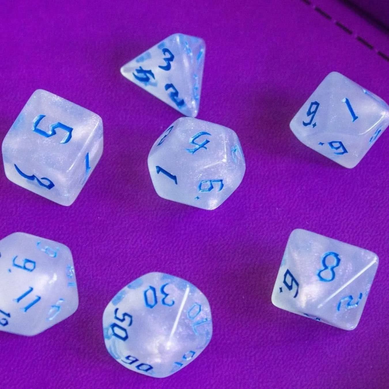 Blue Fog TTRPG Dice Set - Mystery Dice Goblin