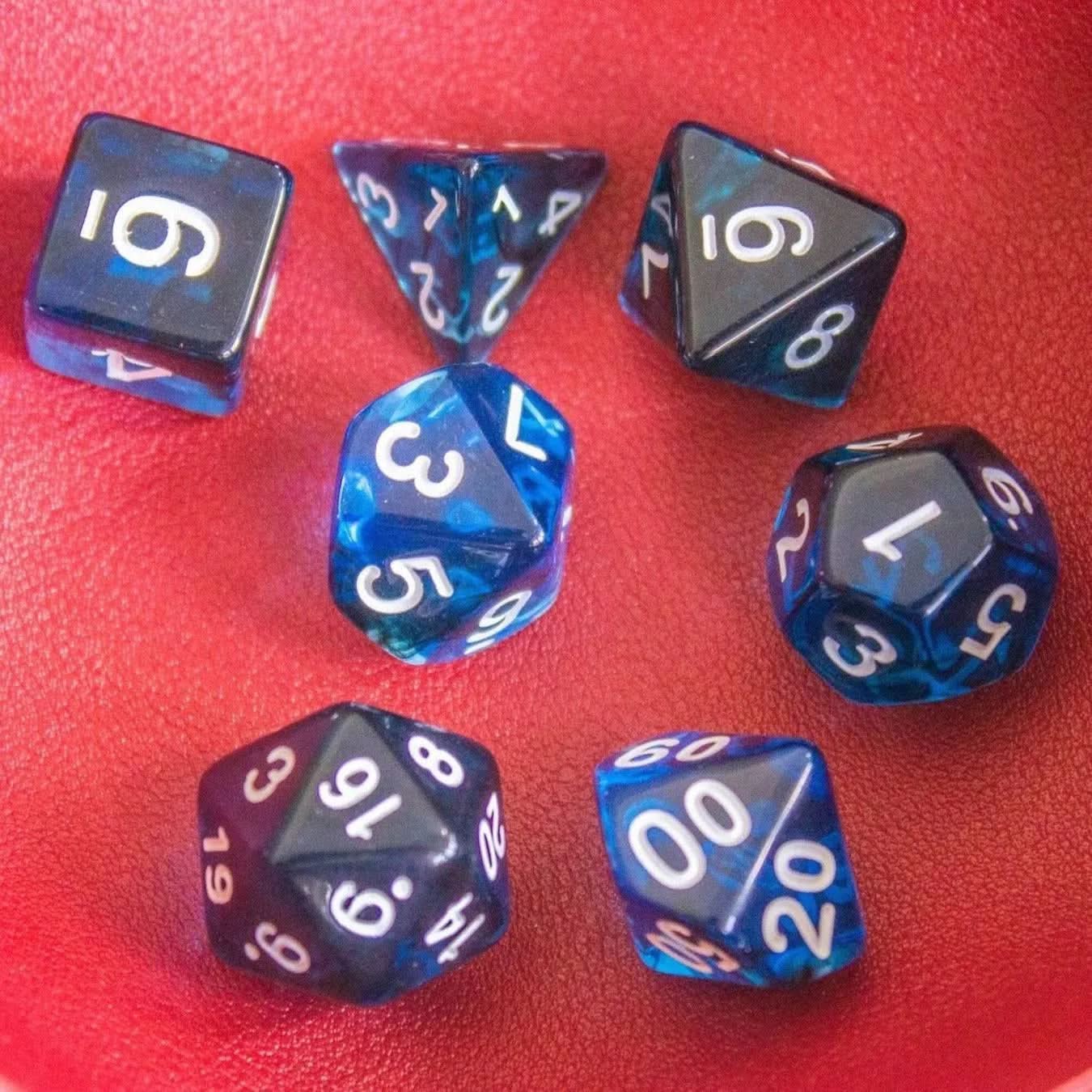Blue Smoke TTRPG Dice Set - Mystery Dice Goblin