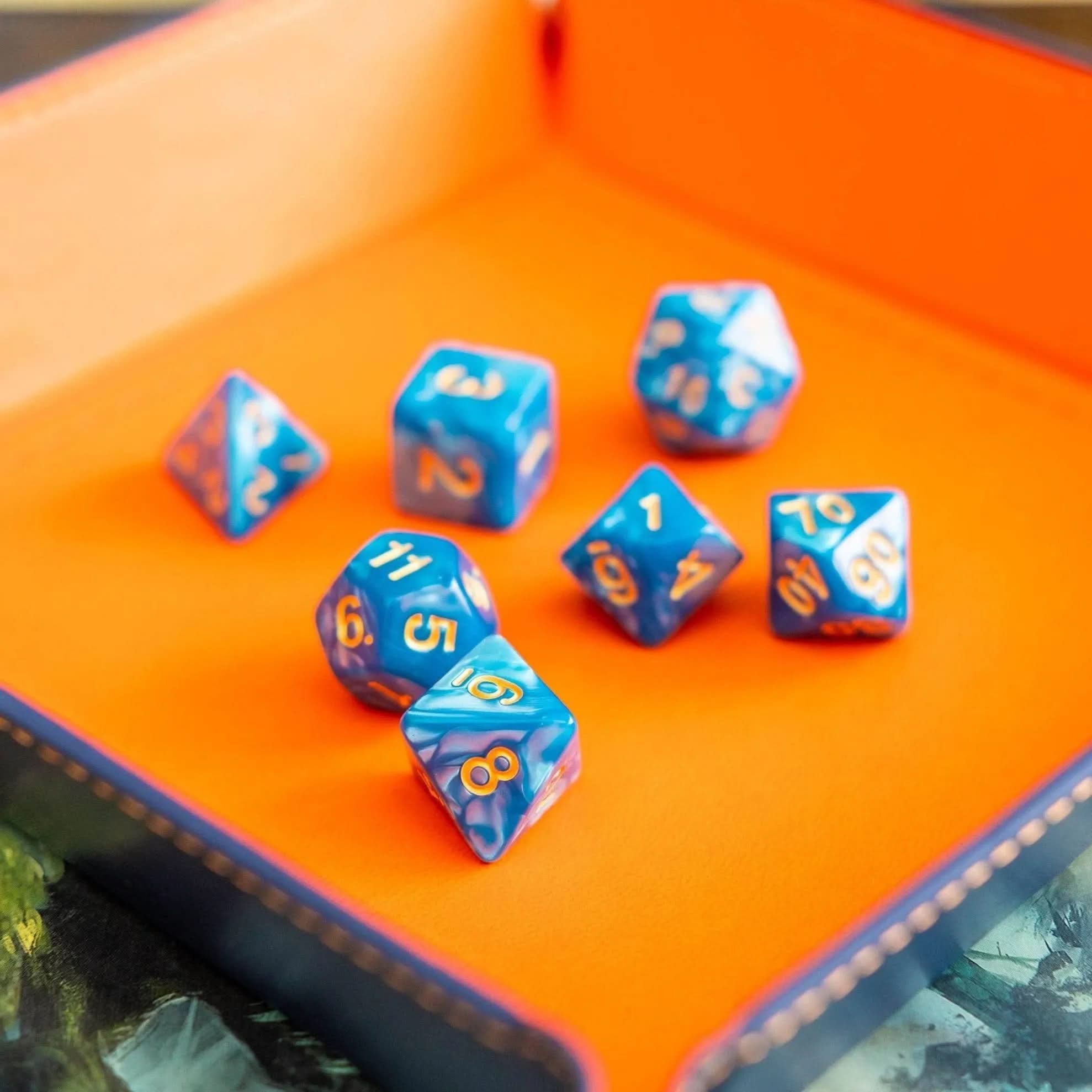 Sky Blue Pearl Dice Set