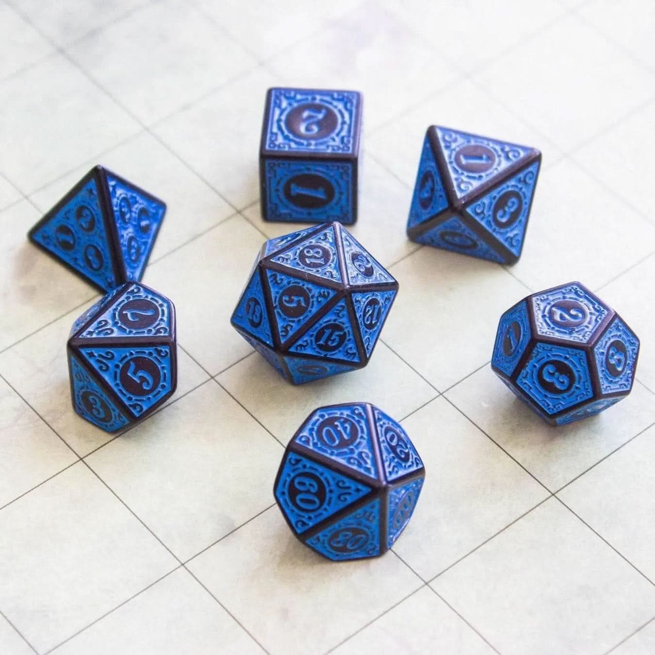Blue Zoltar TTRPG Dice Set - Mystery Dice Goblin