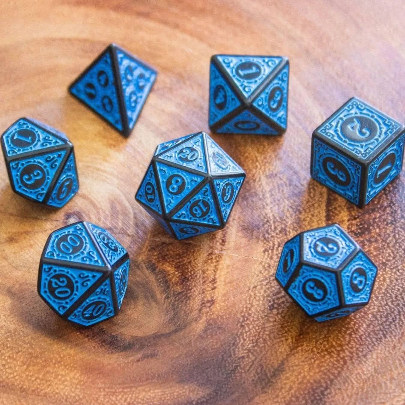 Blue Zoltar TTRPG Dice Set - Mystery Dice Goblin