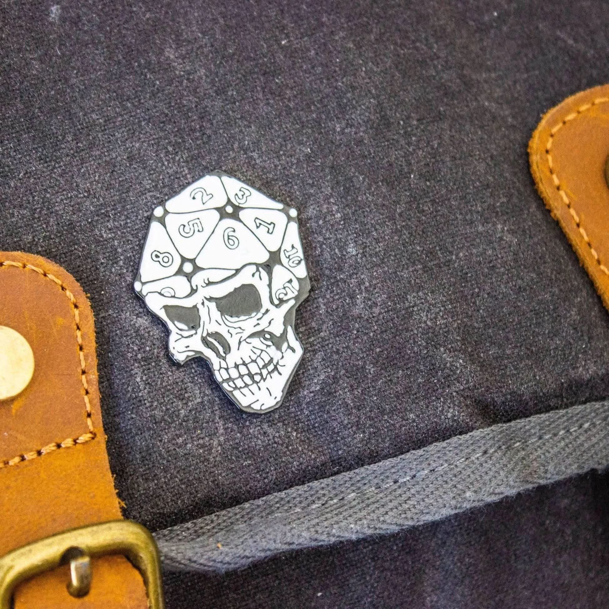 D20 Skull Pin