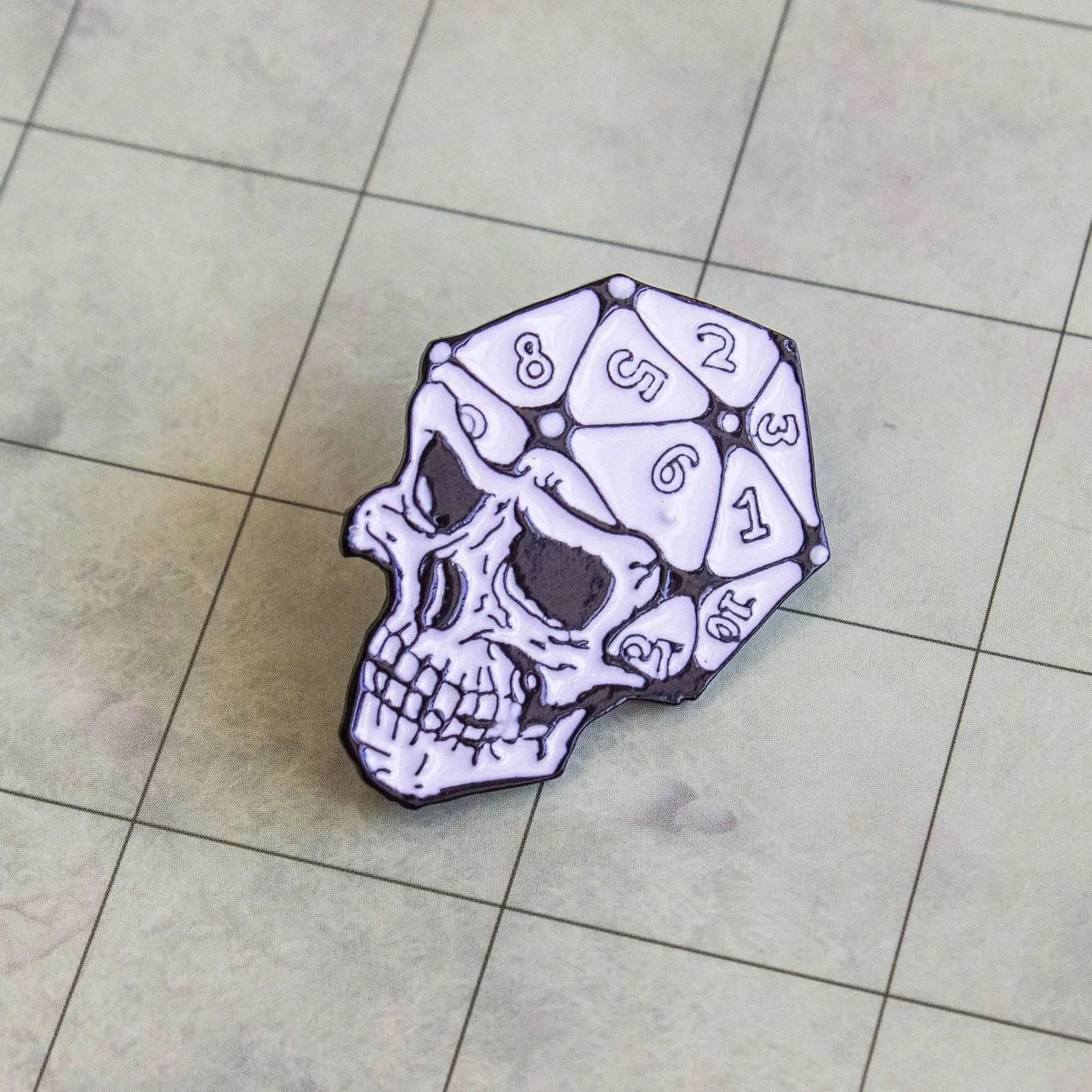 D20 Skull Pin