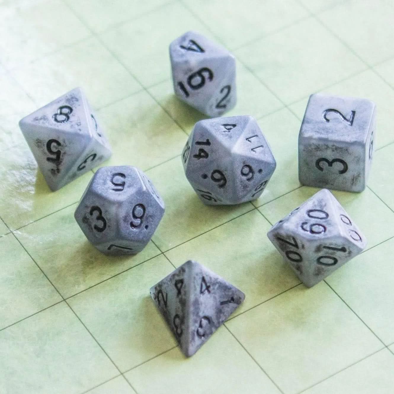 Tombstone Pastel Grey Dice