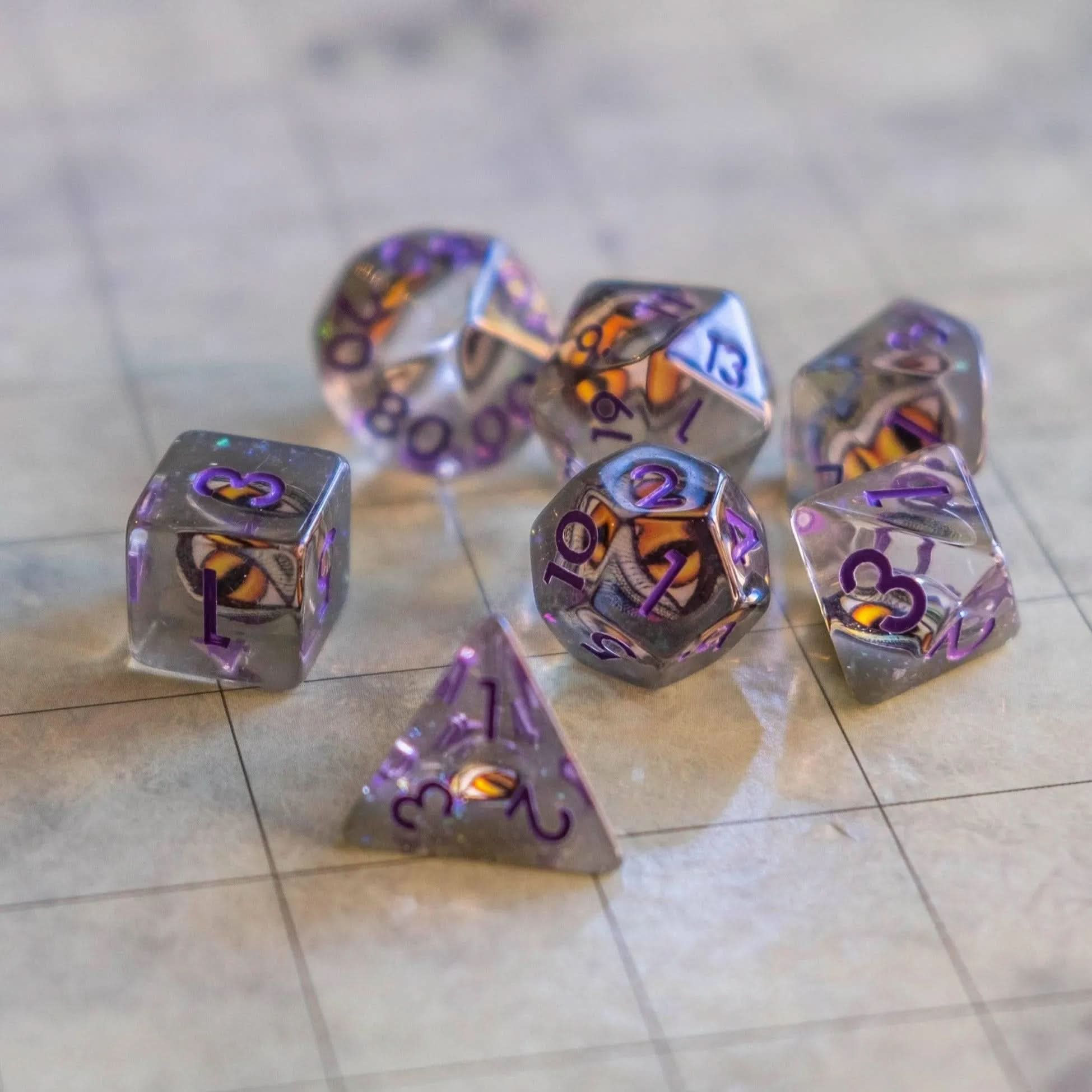 Dragon Eye TTRPG Dice Set - Mystery Dice Goblin