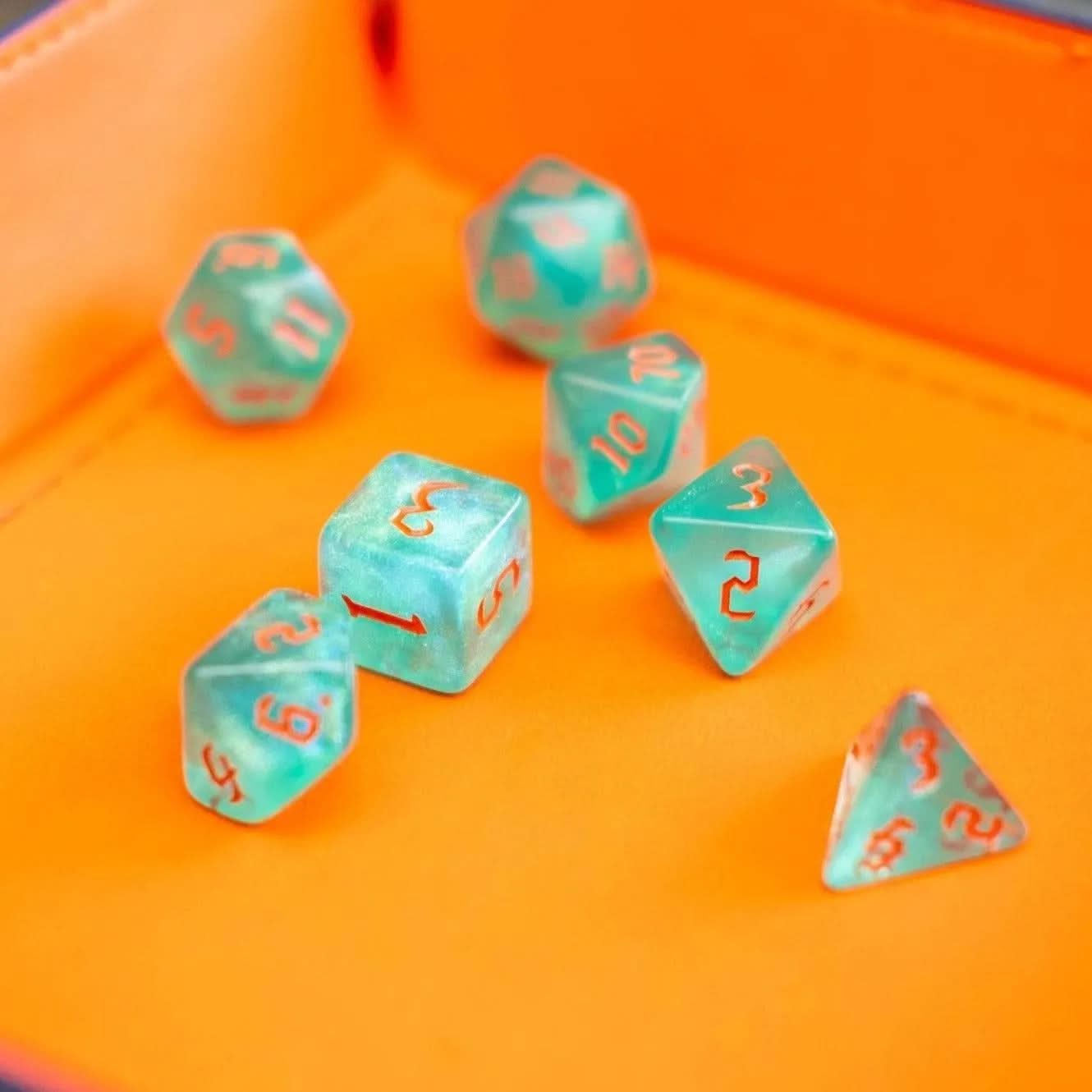 Emerald Fog TTRPG Dice Set - Mystery Dice Goblin