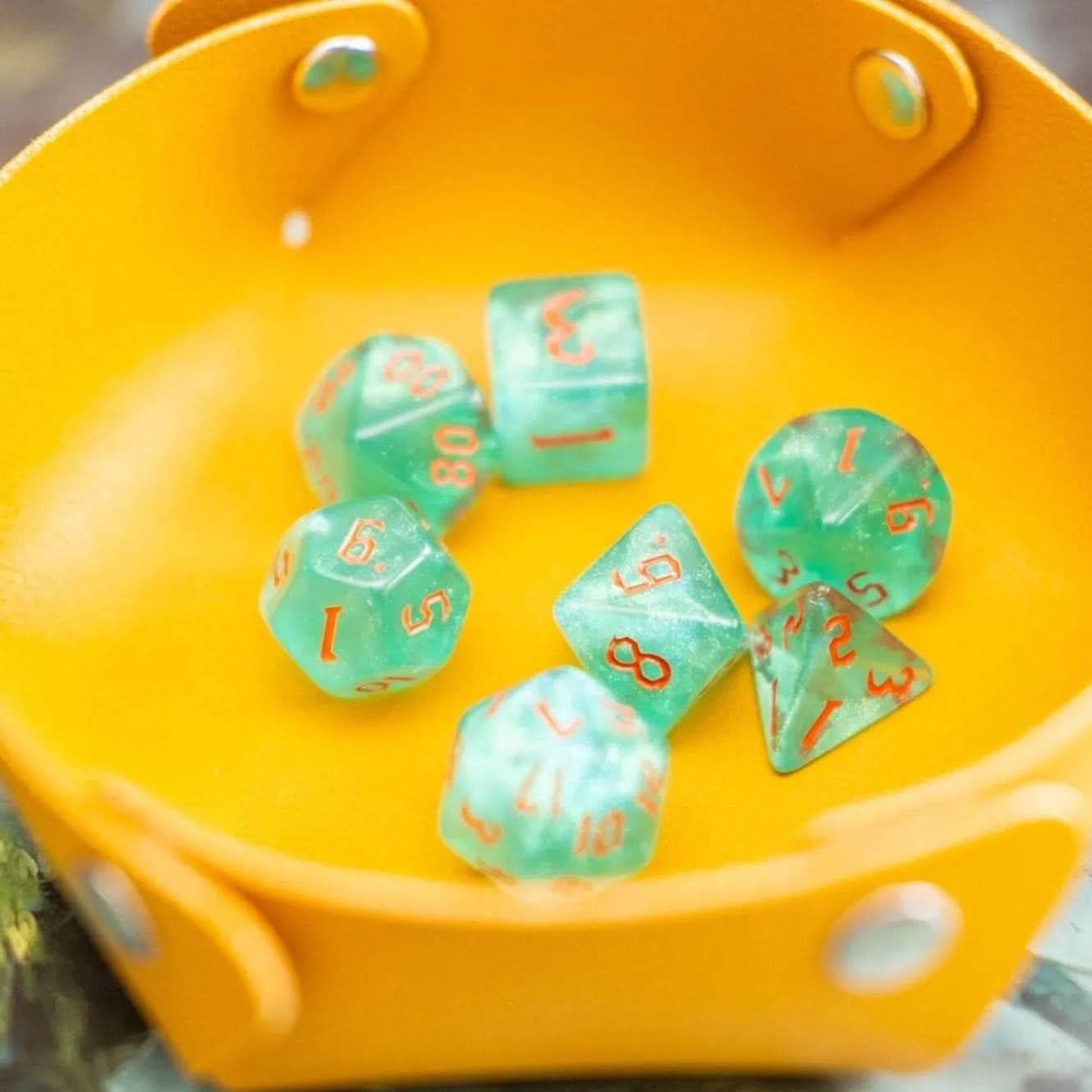 Emerald Fog TTRPG Dice Set - Mystery Dice Goblin