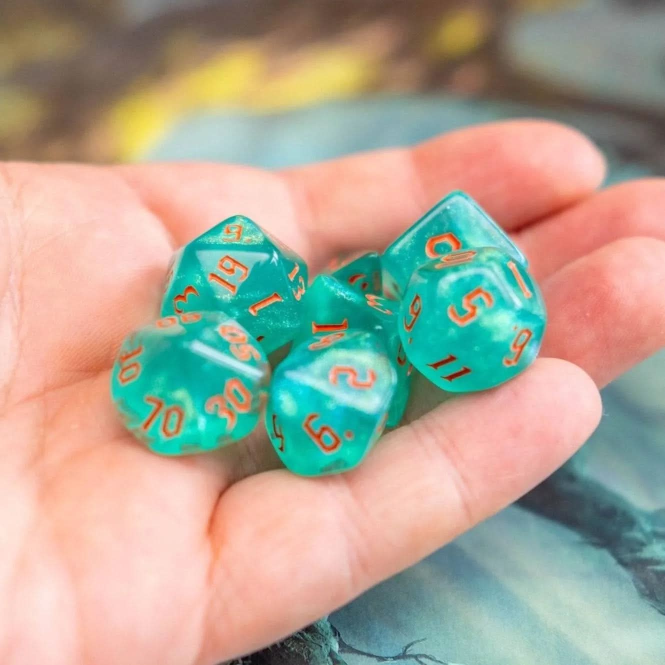 Emerald Fog Dice Set