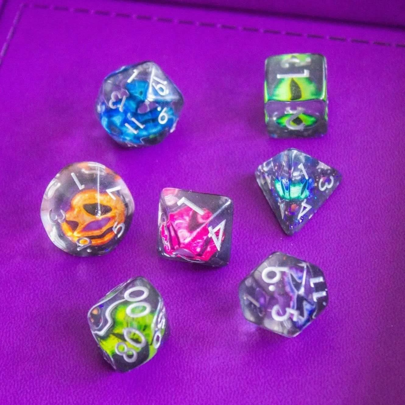 Evil Eye TTRPG dice - Mystery Dice Goblin