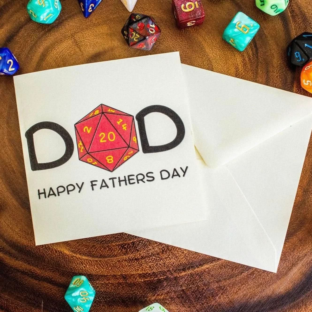 Father's day TTRPG card - Mystery Dice Goblin