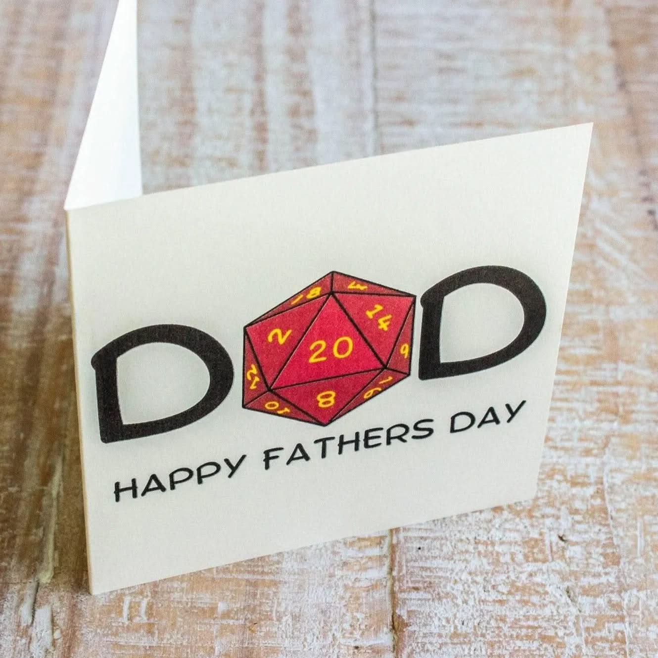 Father's day TTRPG card - Mystery Dice Goblin