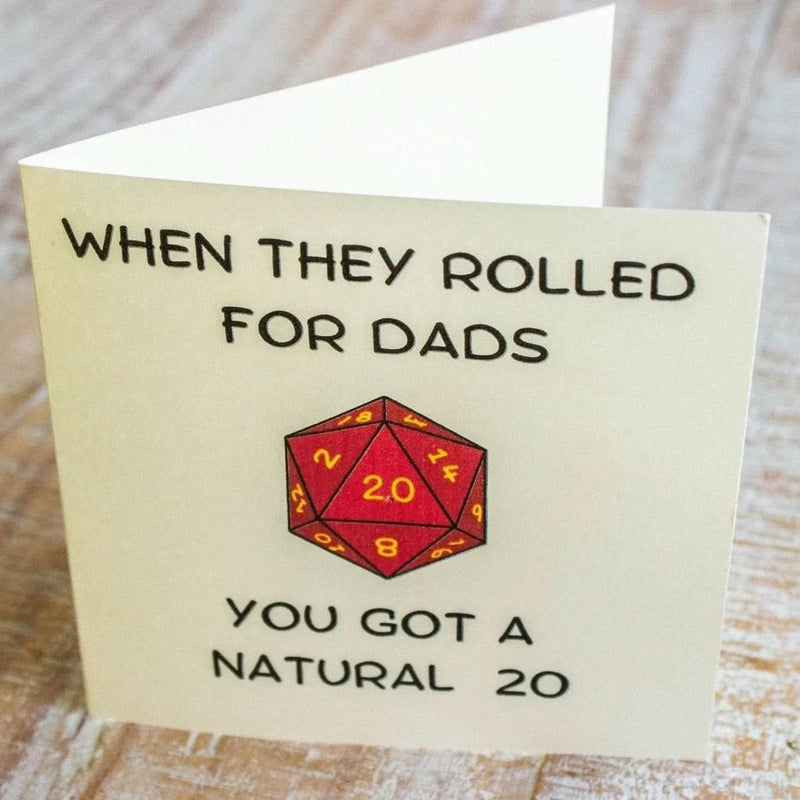 Fathers Day Card Natural 20