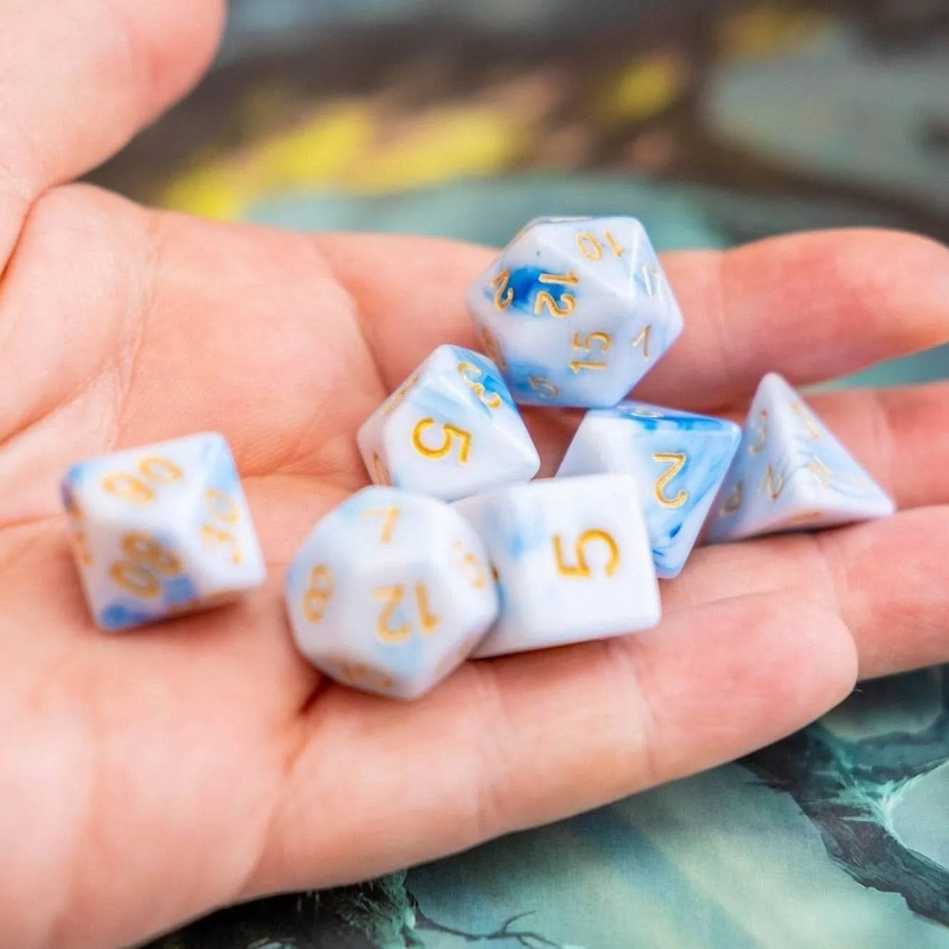 Fluffy Cloud TTRPG Dice Set - Mystery Dice Goblin