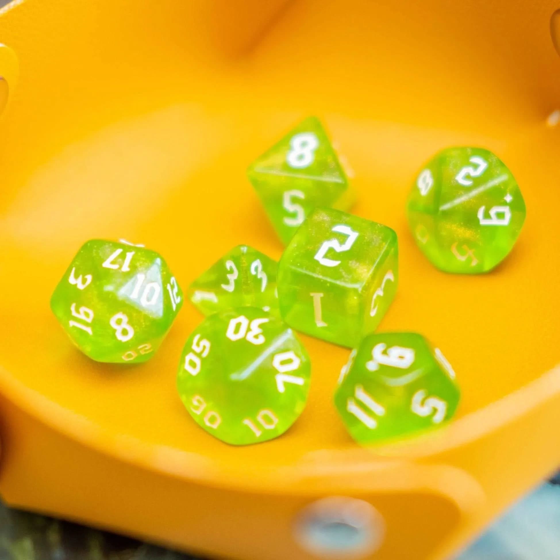Green Lagoon TTRPG Dice Set - Mystery Dice Goblin