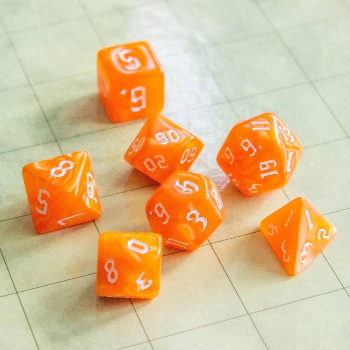 Orange Mist Dice Set