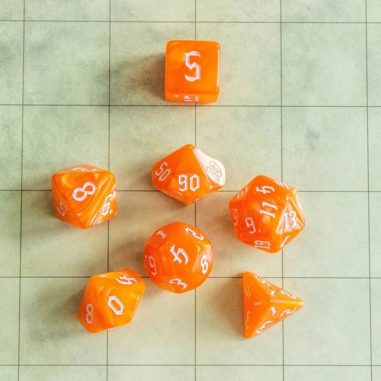 Orange Mist Dice Set