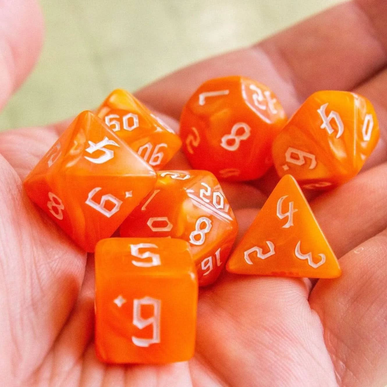 Orange Mist Dice Set