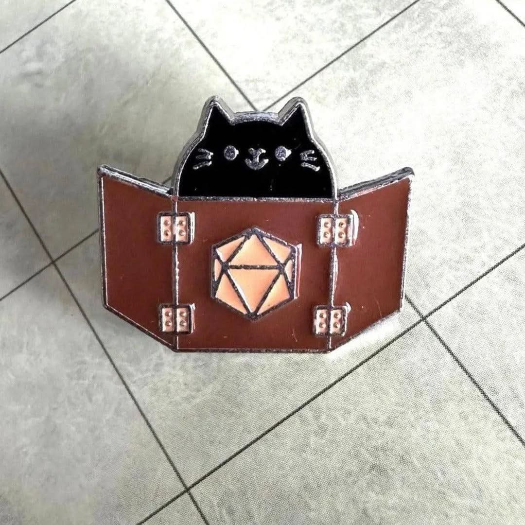 Meowster Cat Pin - Mystery Dice Goblin