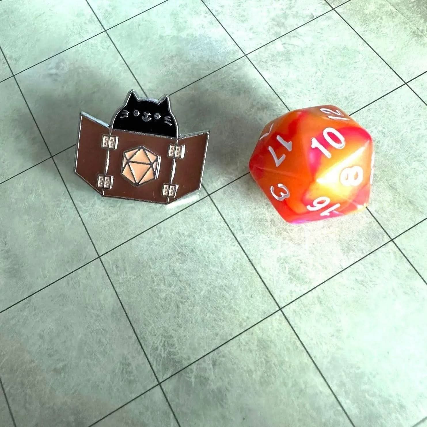 Meowster Cat Pin - Mystery Dice Goblin