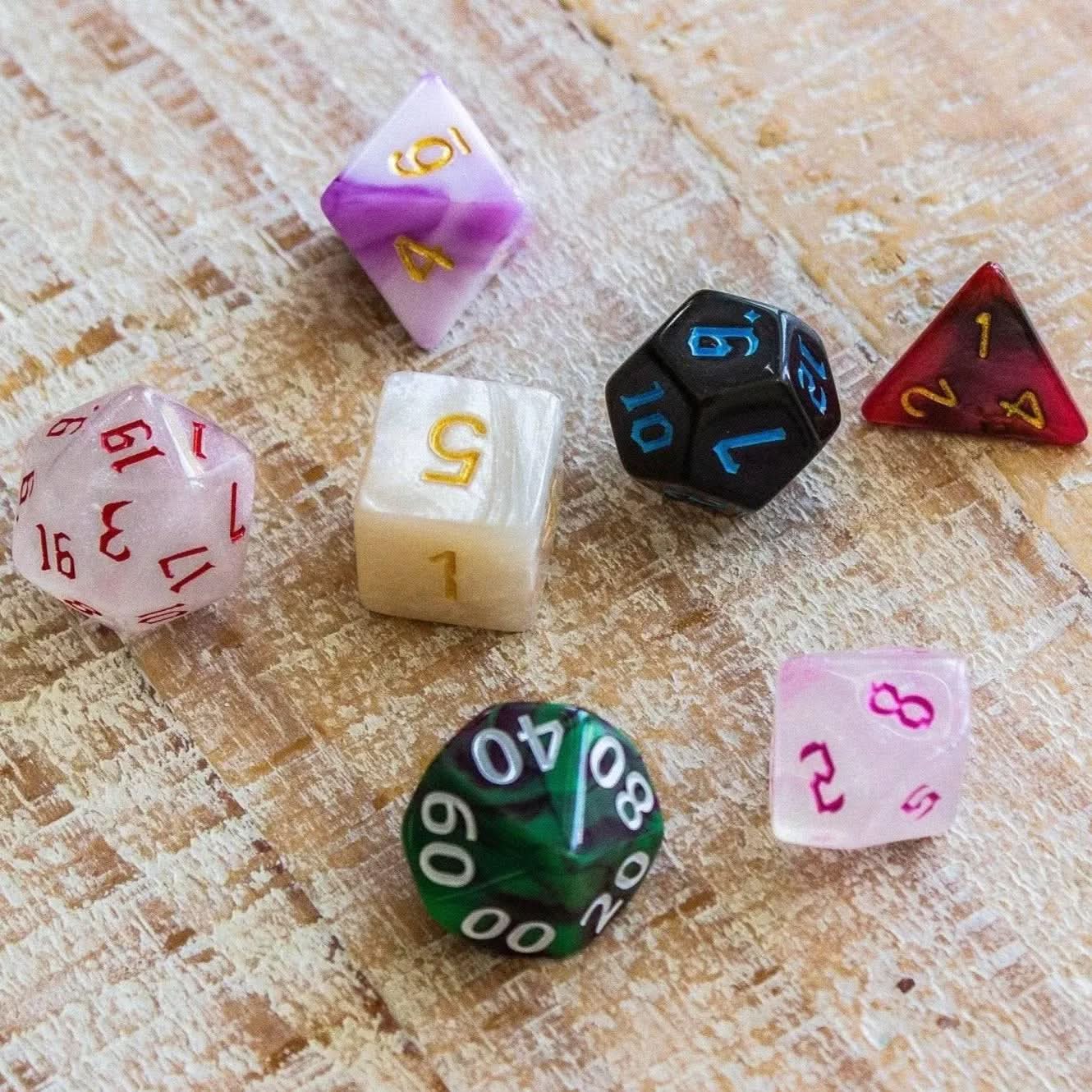 Mismatched Dice TTRPG Mystery Dice Set - Mystery Dice Goblin