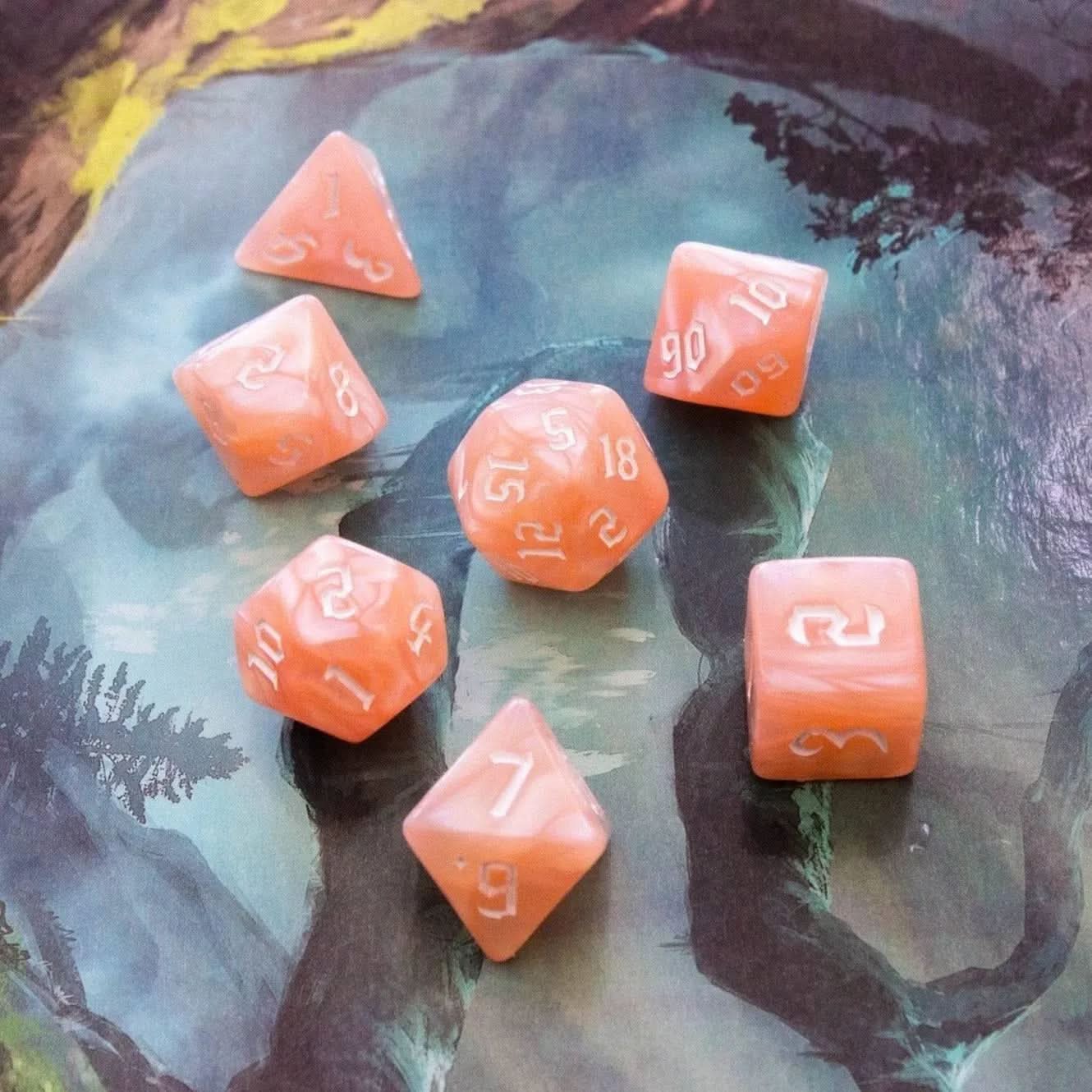 Peach Mist Dice Set