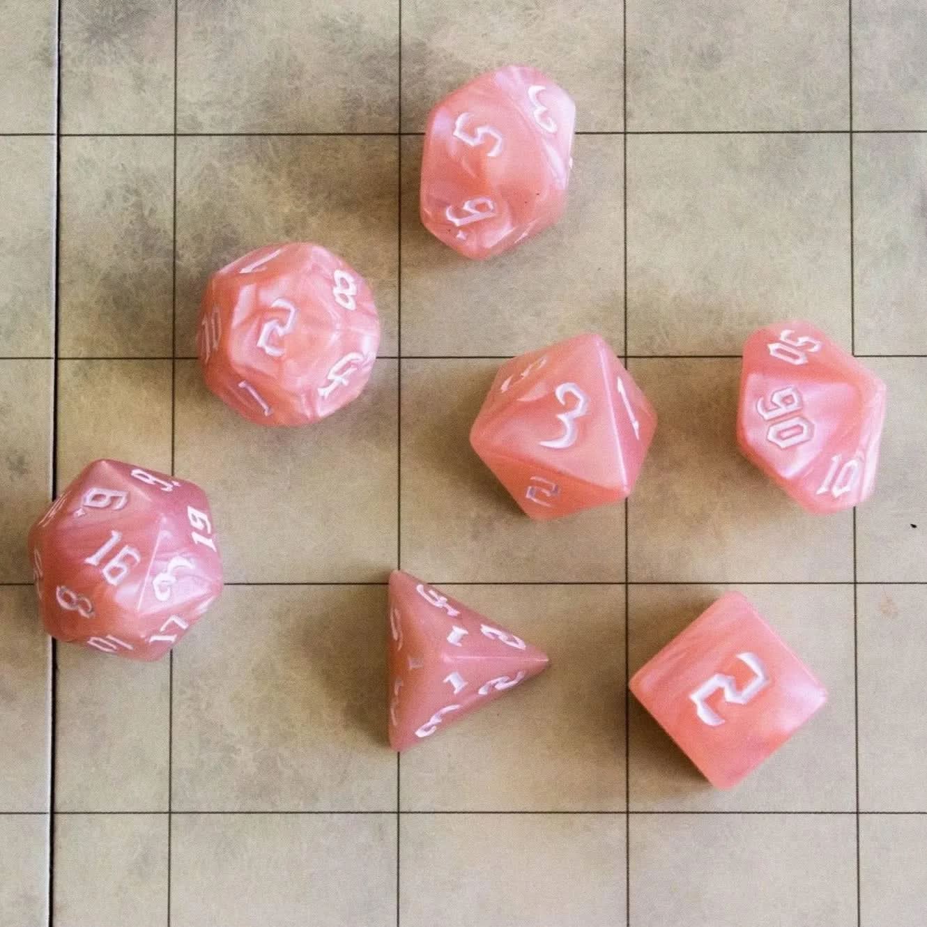 Peach Mist Dice Set