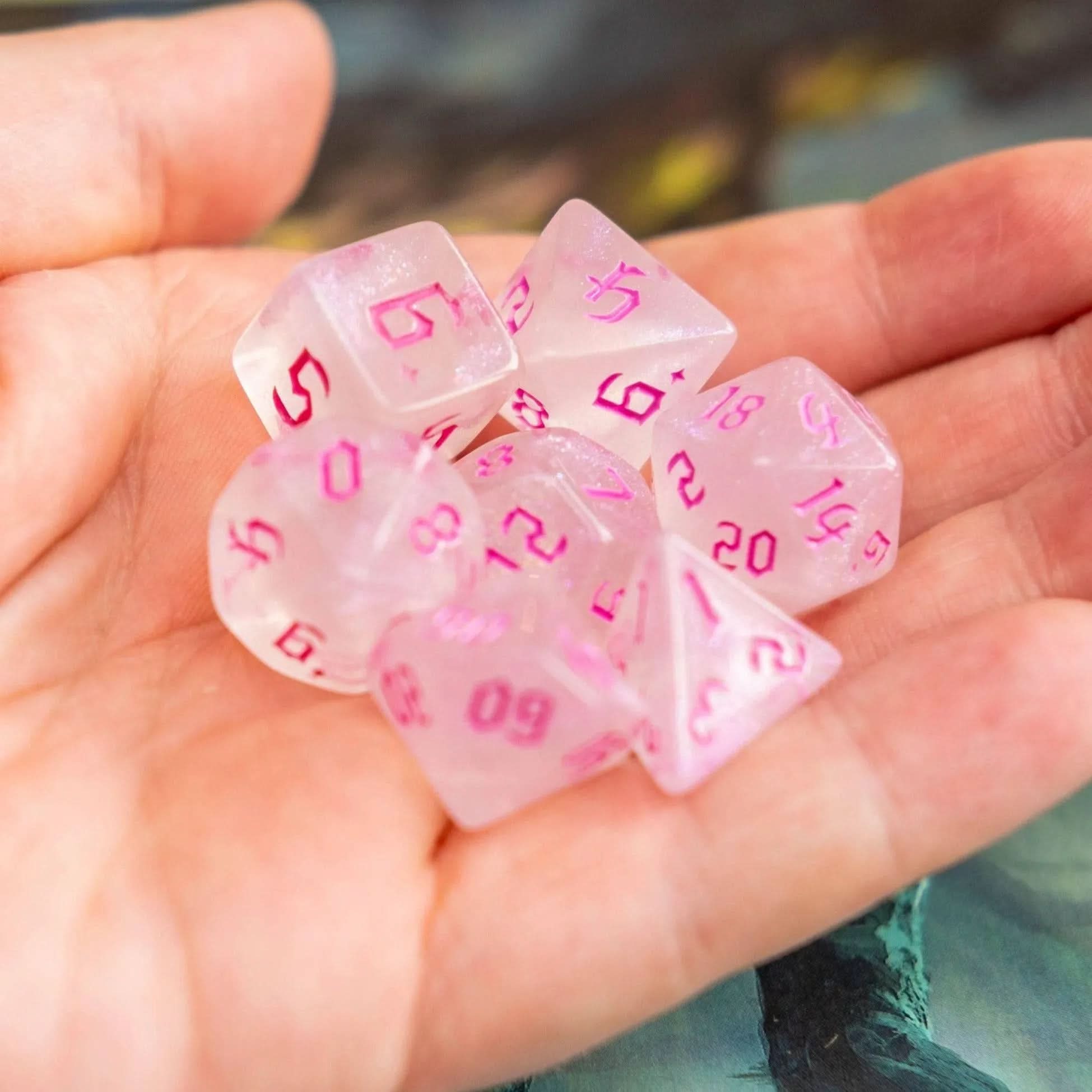 Pink Fog Dice Set