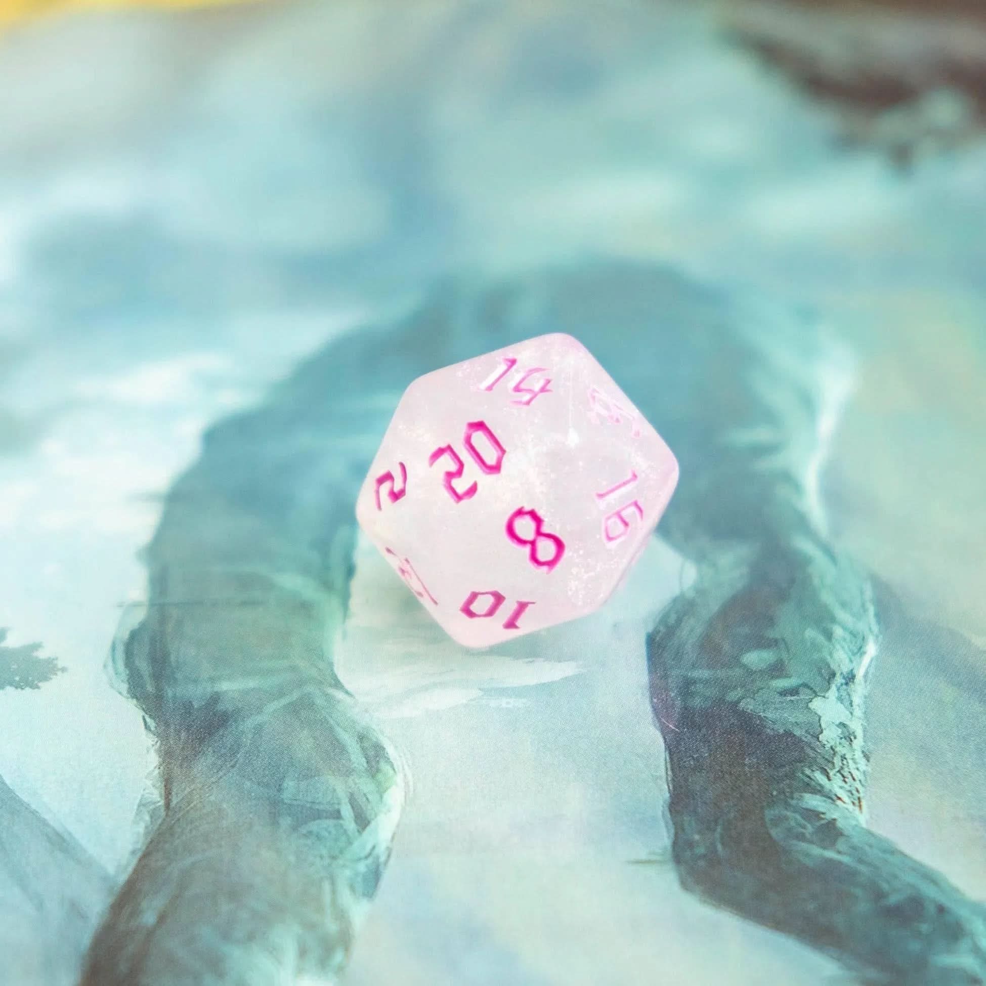Pink Fog TTRPG Dice Set - Mystery Dice Goblin