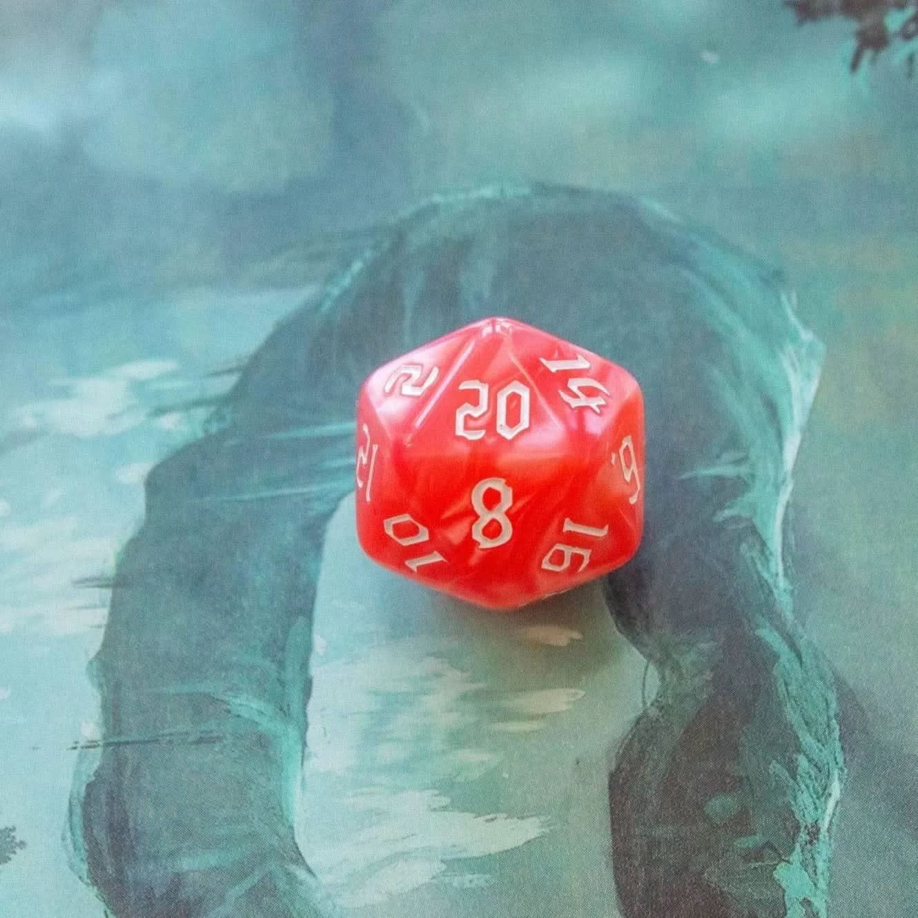 Pink Peach TTRPG Dice Set - Mystery Dice Goblin