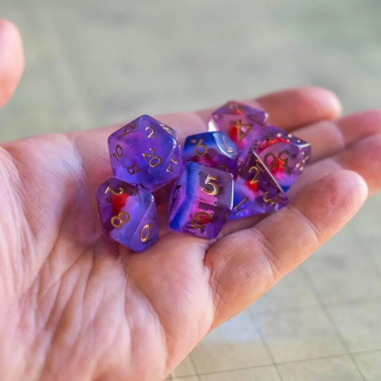 Pink Snails Dice Set