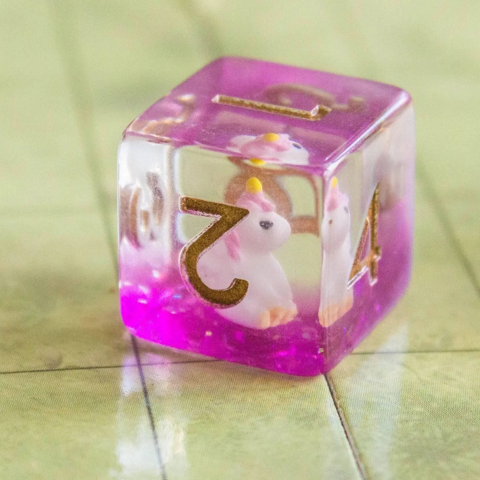 Pink Unicorn Dice Set - Mystery Dice Goblin