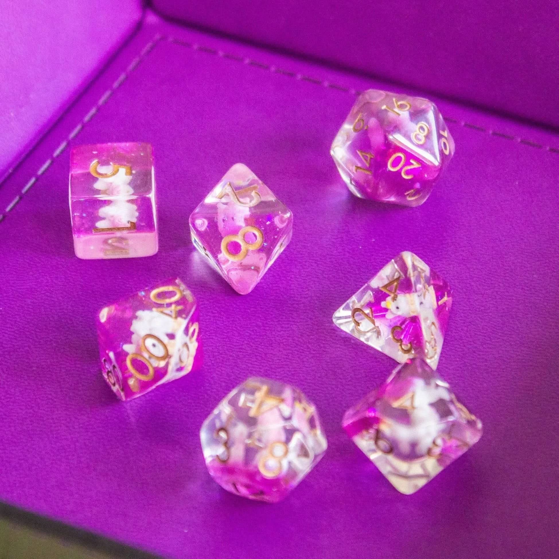 Pink Unicorn Dice Set - Mystery Dice Goblin