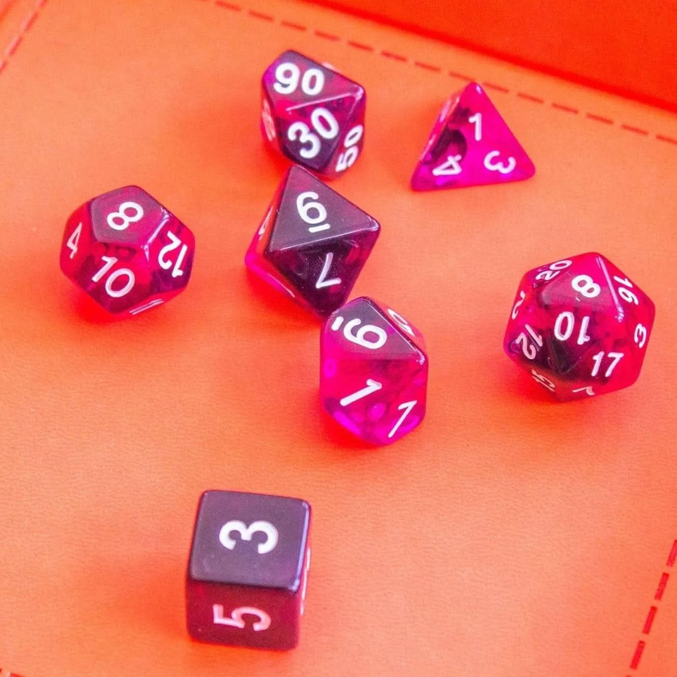 Purple Smoke TTRPG Dice Set - Mystery Dice Goblin