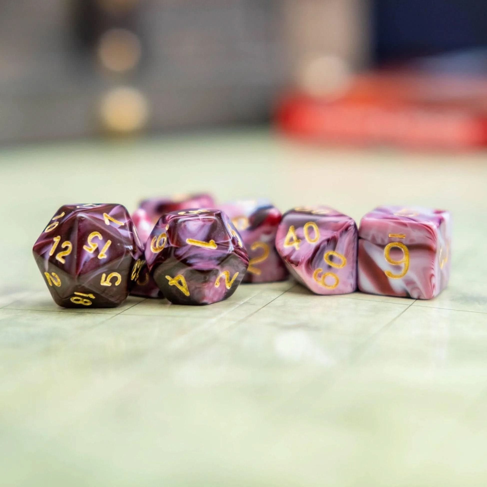 Raspberry Ripple Red Dice - Mystery Dice Goblin
