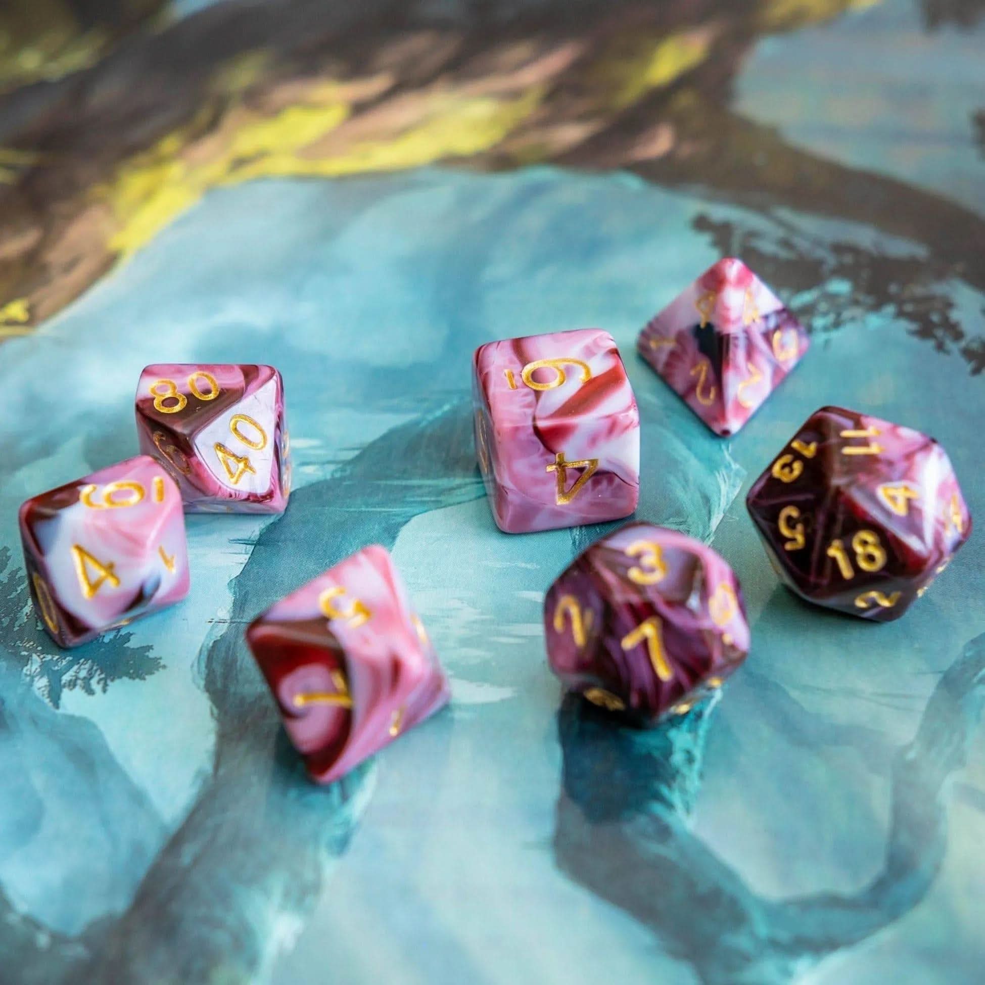 Raspberry Ripple Red Dice - Mystery Dice Goblin