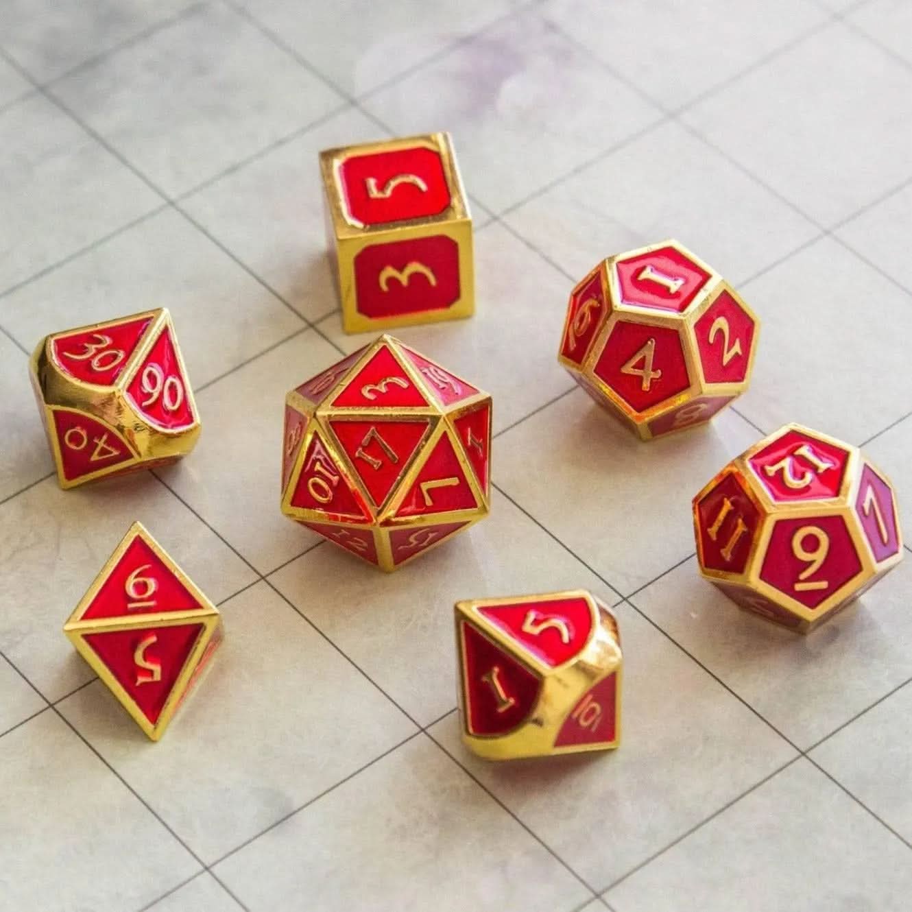 Metal TTRPG Dice